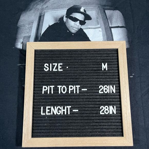 Eazy - E Black Graphic Print T Shirt Mens Sz M New - Picture 6 of 6